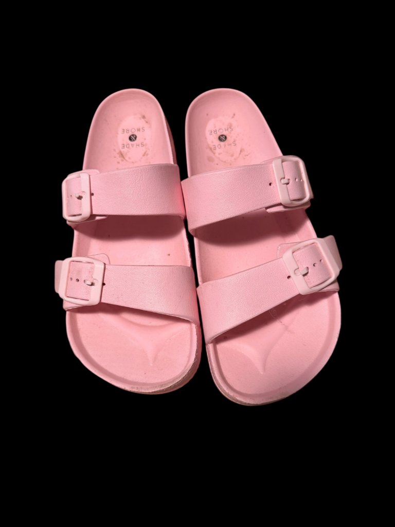 Sand & Shore Size 7 Double Buckle Slide Sandals